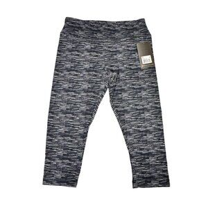 NWT Bally Total Fitness Black Grey Capri Leggings Women Sz. M